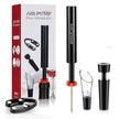 Wine Bottle Opener, Air Pressure Cork Opener with Foil Cutter, Wine Pourer and Vacuum Bottle Sealer