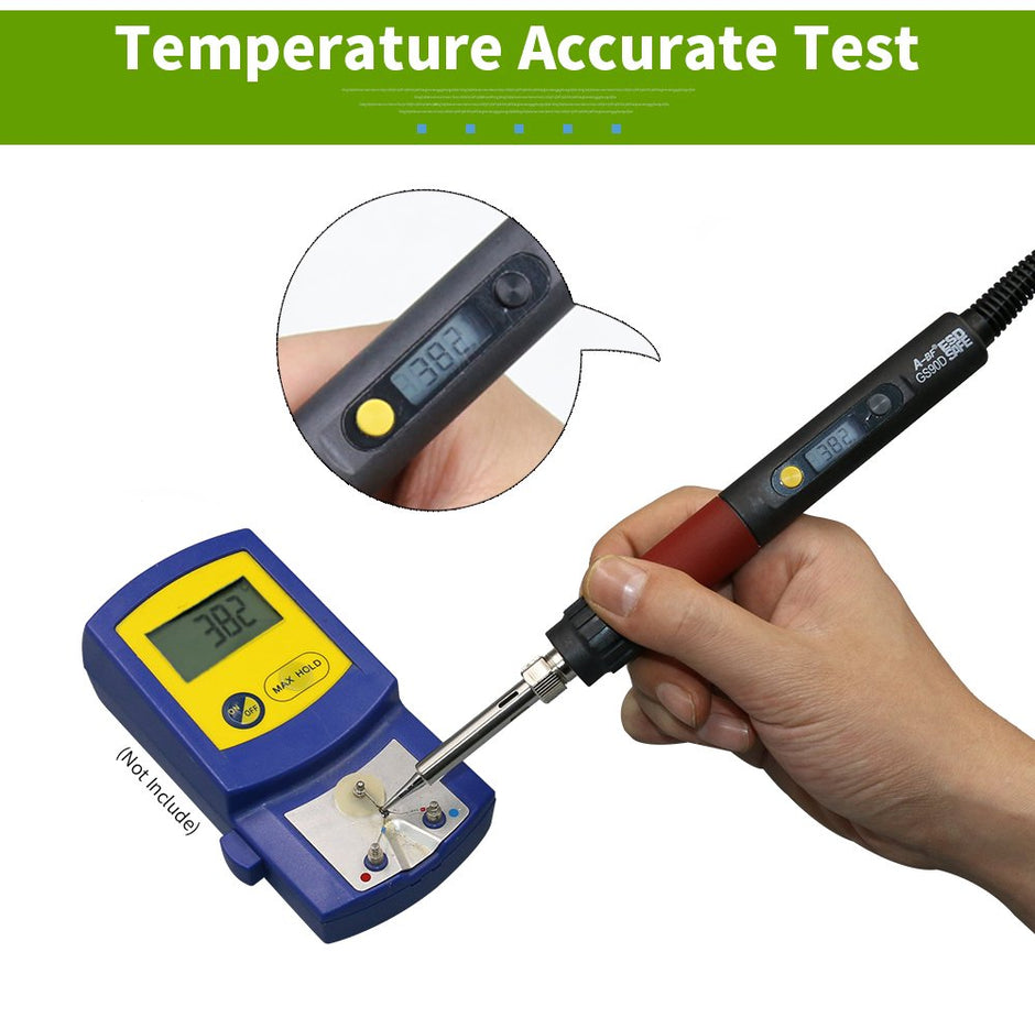 90W Soldering Iron,Professional Grade Adjustable Temperature Control (80-500 °C),230VAC