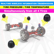Wireless Car TPMS, Solar Powered Tyre Pressure Monitoring System with External Sensor for 4 Wheeler, with Dashboard Clock