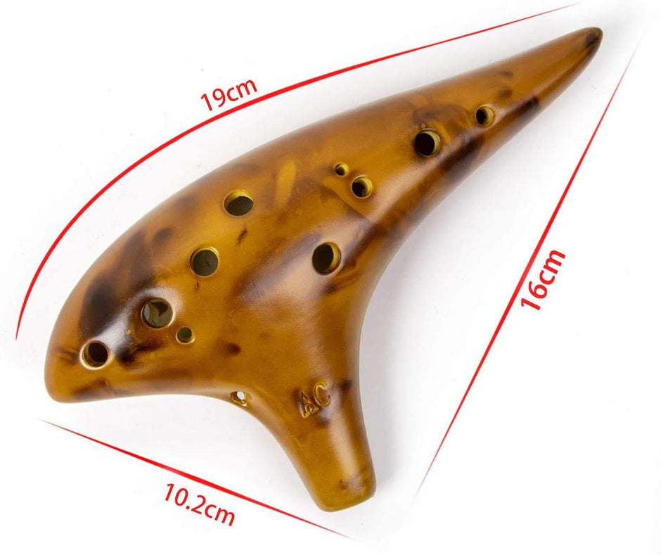 12 Hole Ocarina Alto C Key Ceramic Flute Folk Musical Instrument with Neck Strap, Carry Bag & Music Score amiciKart c0tmiz-hs.myshopify.com