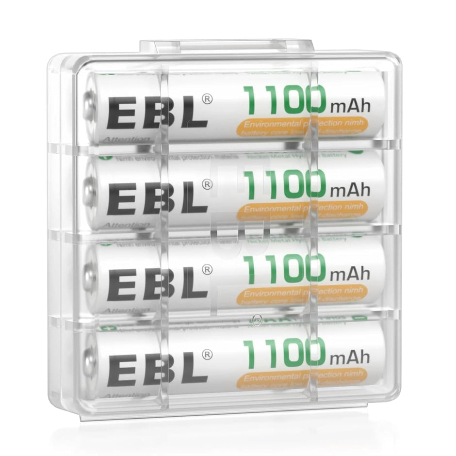 EBL AAA Rechargeable Batteries 1100mAh – High Capacity Ni-MH 1.2V AAA Batteries, Pack of 4