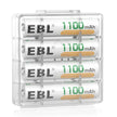 EBL AAA Rechargeable Batteries 1100mAh – High Capacity Ni-MH 1.2V AAA Batteries, Pack of 4