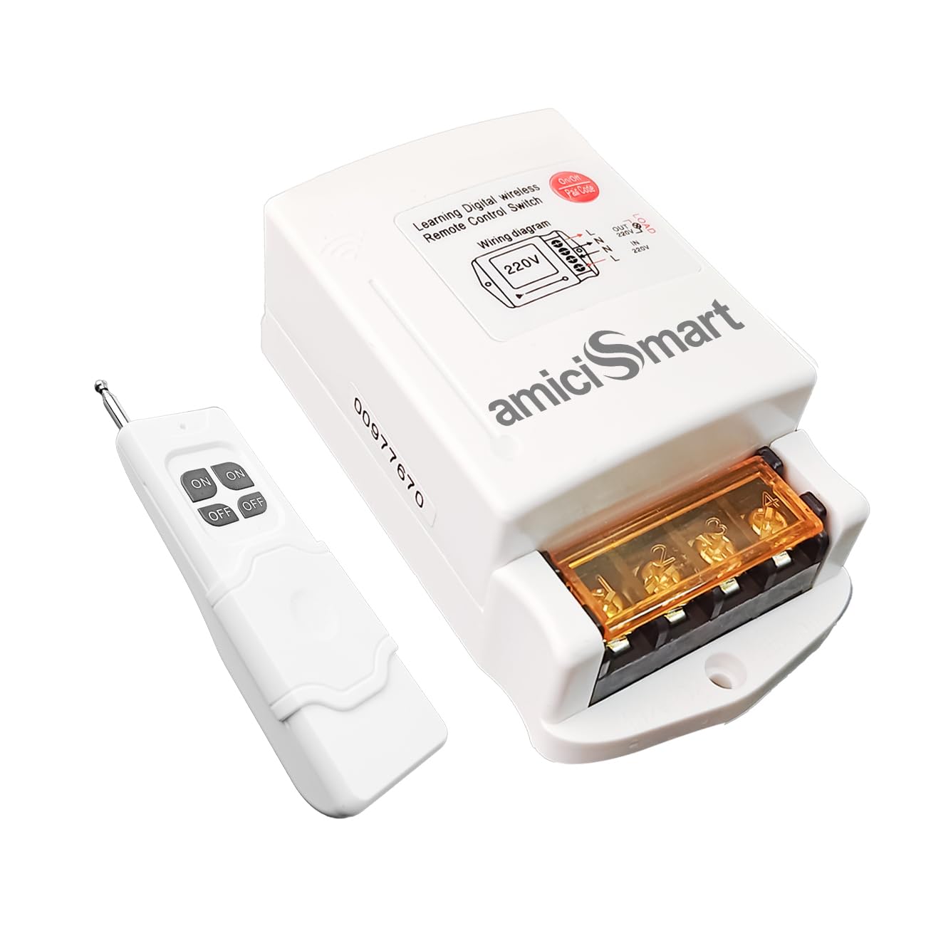 Wireless Remote Switch 220V 1km Long-Range Control for Pump, Tubewell & Motors 40A Heavy Load