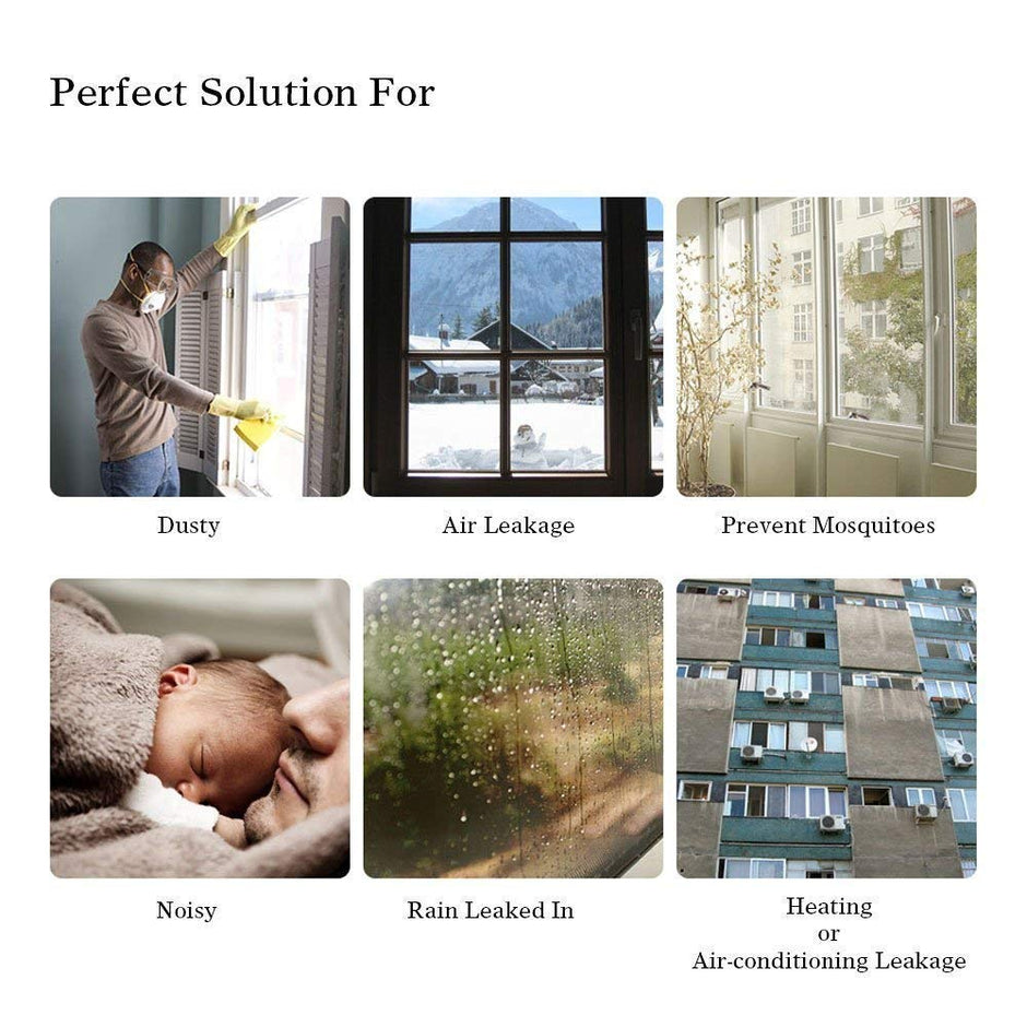 Dust and Noise Insulating Foam Self-Adhesive Doors Windows Rubber Gap Sealing Tape
