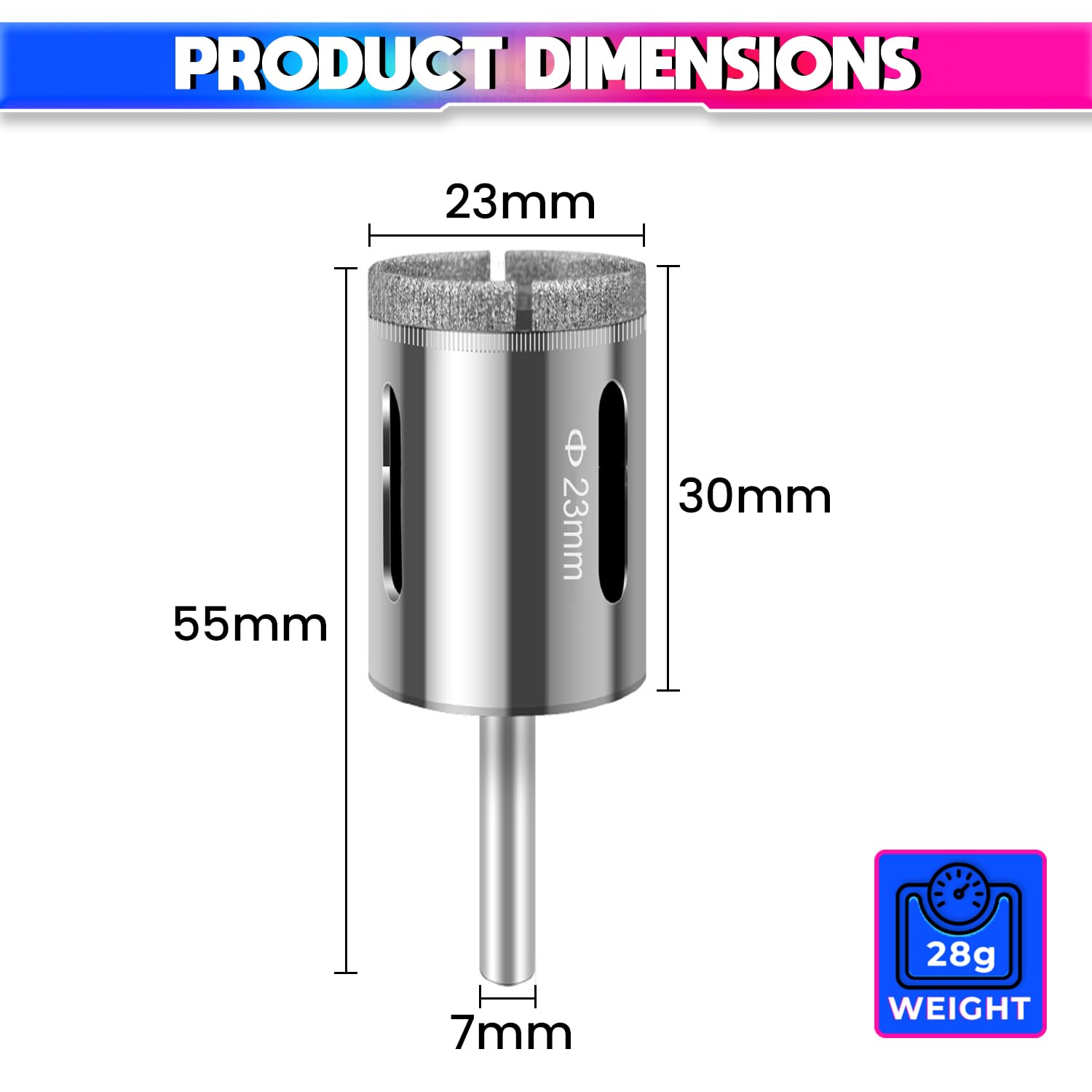 Glass Hole Saw Diamond Coated Drill Bit for Tile Marble Rock Ceramic Porcelain