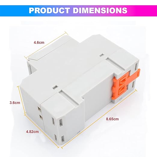 4-in-1 Digital Timer Switch Relay – Programmable 7-Day, Countdown, Pulse & Cycle, DIN Rail amiciKart