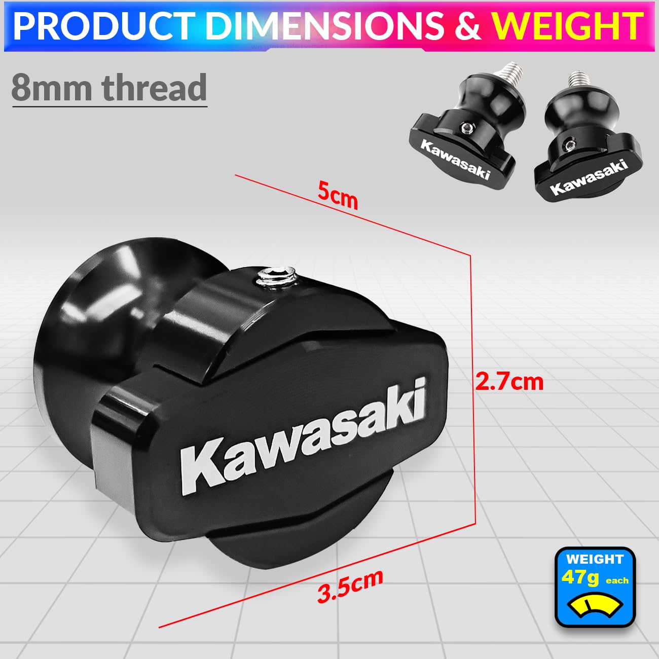 8MM Motorcycle CNC Swingarm Spool Sliders for Kawasaki Ninja amiciKart