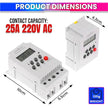 Digital Programmable Timer Switch Relay – 25A 220V AC, 7-Day Cycle, 28 ON/OFF Schedules amiciKart c0tmiz-hs.myshopify.com
