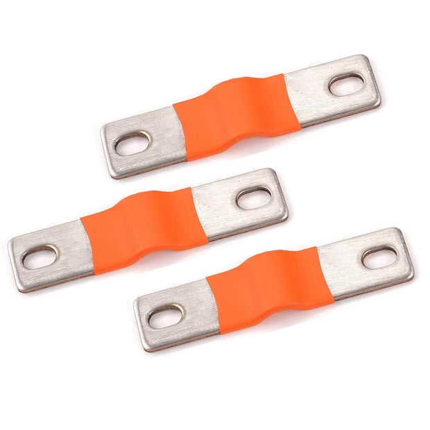 300A Pure Copper Flexible Busbar Battery Terminals for LiFePO₄ Lithium Batteries – Pack of 3