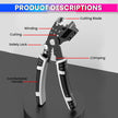 Multifunction Wire Cutter & Stripper with Safety Lock – Crimpin , Cutting Tool  Electrical Wires