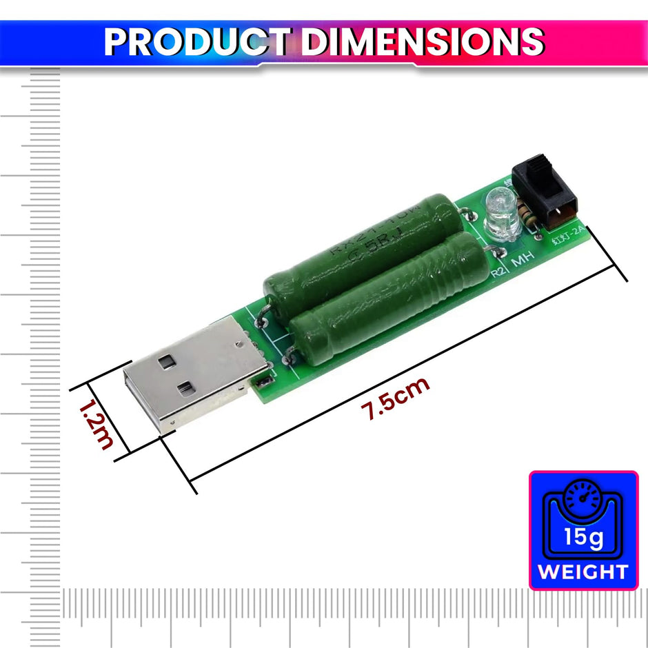 USB Mini Load Resistor – 1A/2A Switchable, LED Indicator, Heat Dissipation Design amiciKart c0tmiz-hs.myshopify.com
