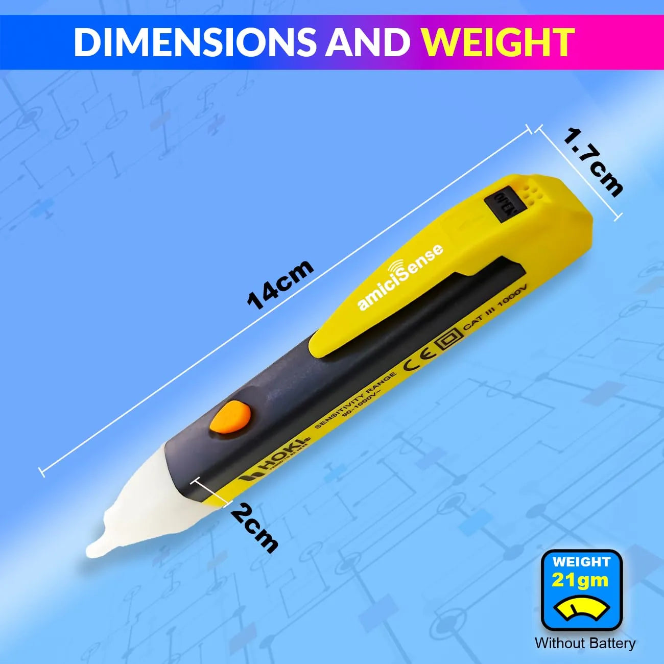 Touchless Voltage Detector Tester Pen AC 90~1000V With 2 AAA Battery, Electrical Testers and Electrical Tape (1) amiciKart  c0tmiz-hs.myshopify.com