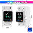 Automatic Over/Under Voltage and Overload Protection Device 63A DIN-Rail with LED Display