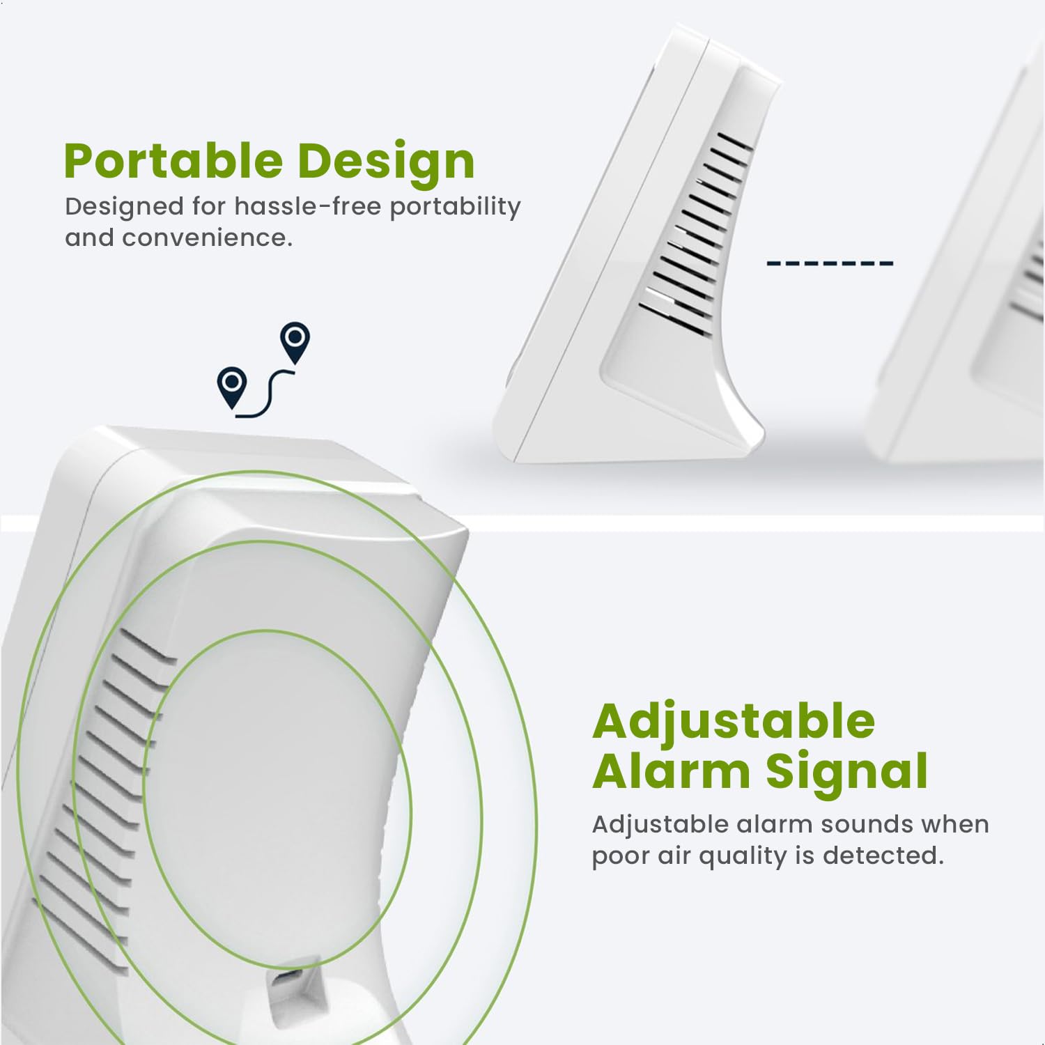 CO₂ Meter – Air Quality Monitor with Temperature & Humidity Display, WiFi App Control