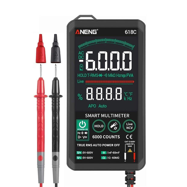 Digital Multimeter Auto-Ranging RMS  with Touch LCD, AC/DC, NCV, Diode, Capacitance amiciKart c0tmiz-hs.myshopify.com