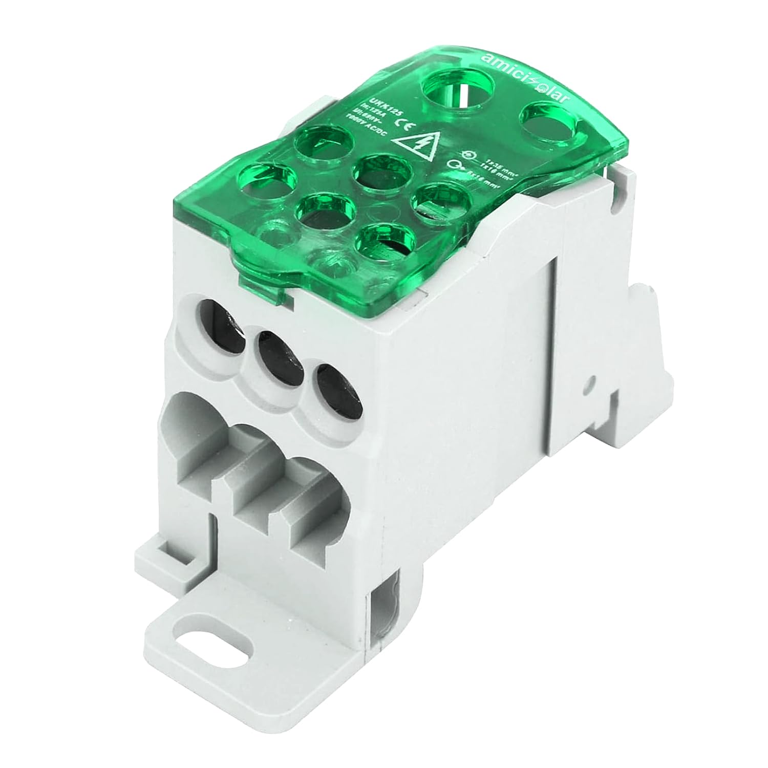 Heavy-Duty Terminal Block Junction Box | Multiple Output Ports with Brass Connectors amiciKart
