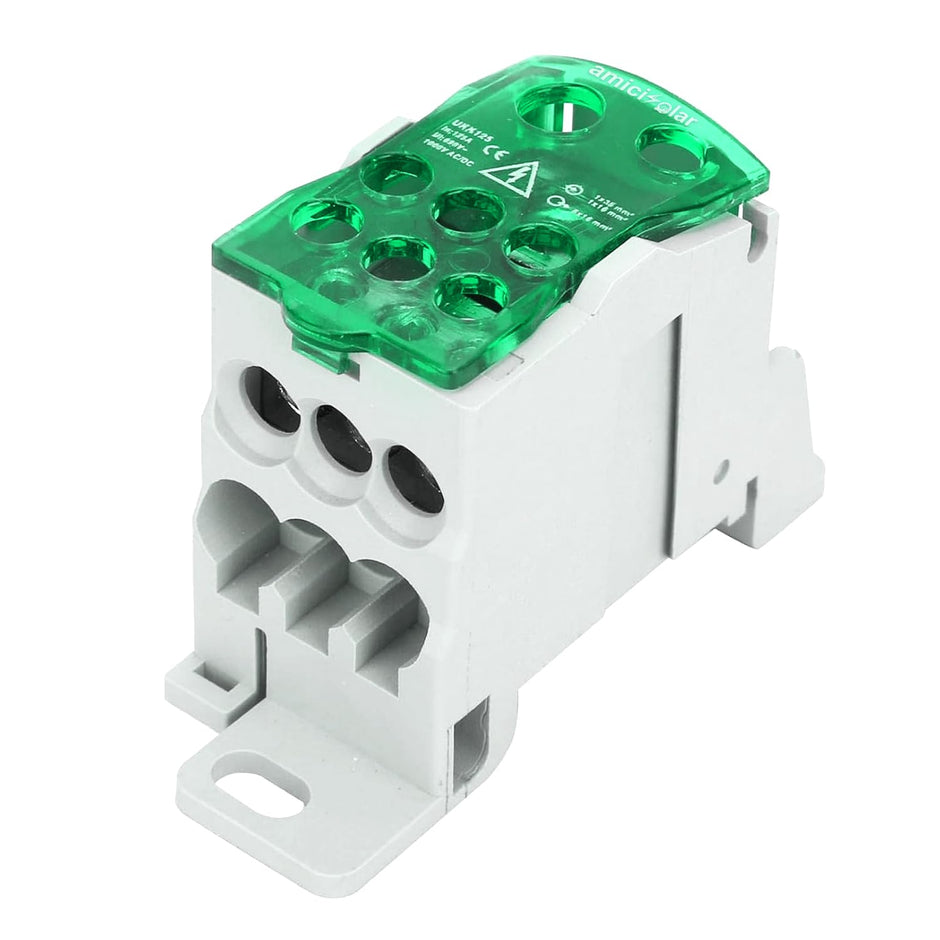 Heavy-Duty Terminal Block Junction Box | Multiple Output Ports with Brass Connectors amiciKart