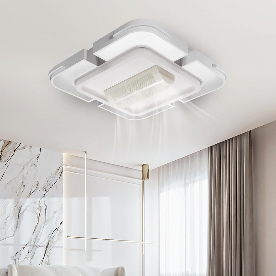 Bladeless Ceiling Fan with LED Light & Remote Control | 6-Speed Fan, 3-Color Adjustable Light
