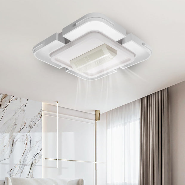 Bladeless Ceiling Fan with LED Light & Remote Control | 6-Speed Fan, 3-Color Adjustable Light