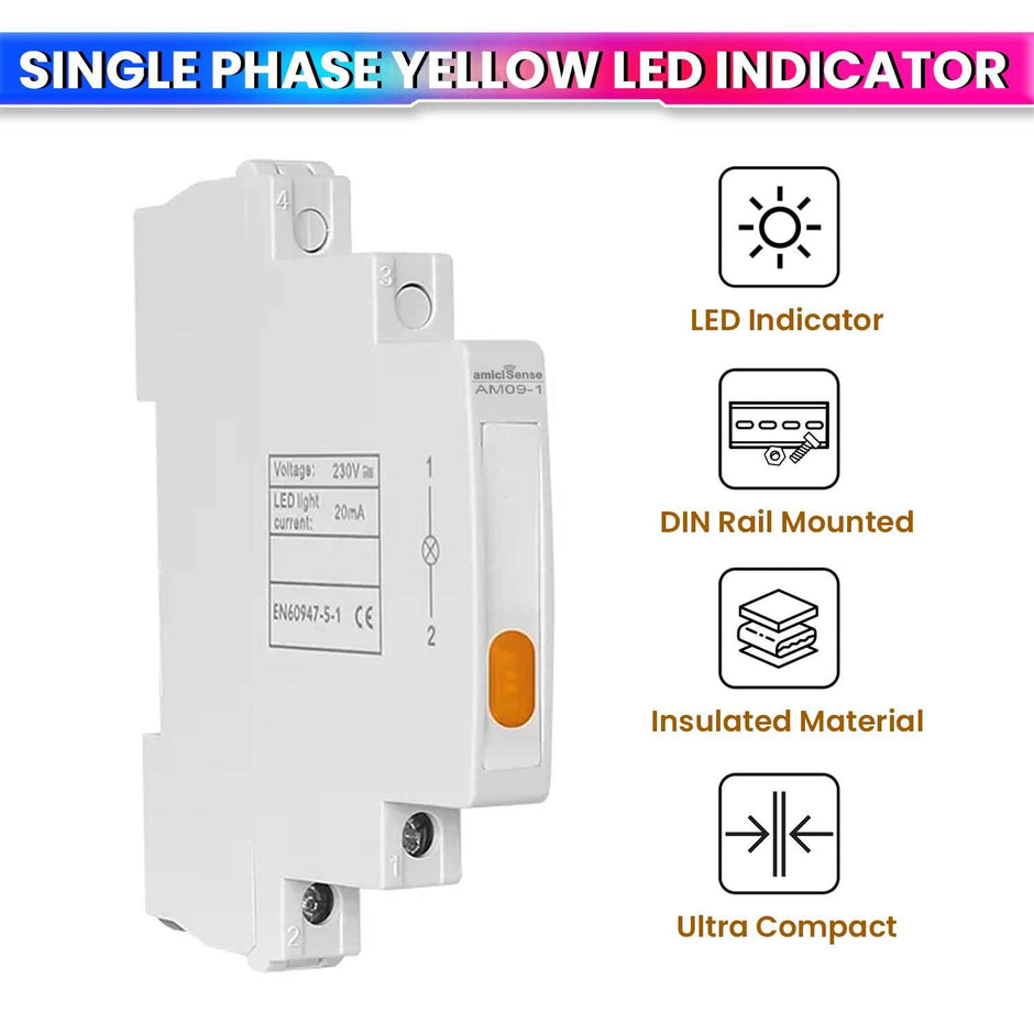 Ultra-Compact Phase Indicator – 230VAC, 1cm Wide with Color LED Indicator for Accurate Monitoring amiciKart c0tmiz-hs.myshopify.com