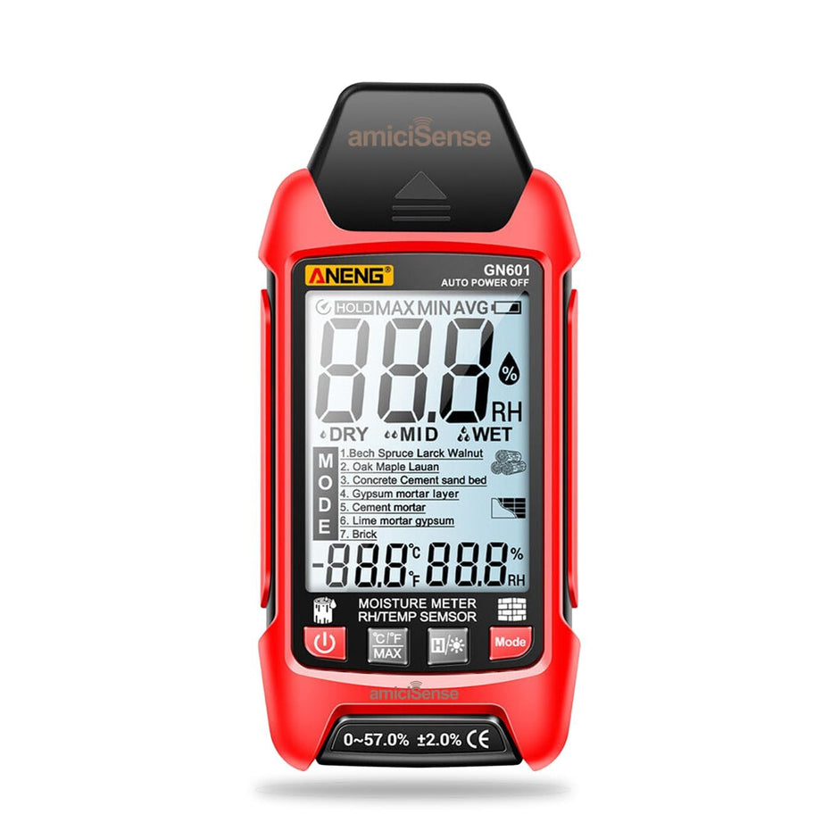 7-in-1 Digital Moisture Meter – Digital Hygrometer For Wall, Wood, Building Materials with Temp Display