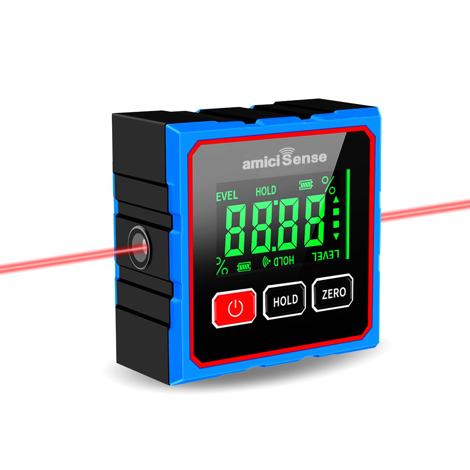 Digital Angle Finder & Laser Level 360° Magnetic Inclinometer with Backlit LCD, Auto-Rotate Display with ABS + Metal Protractor Combo amiciKart