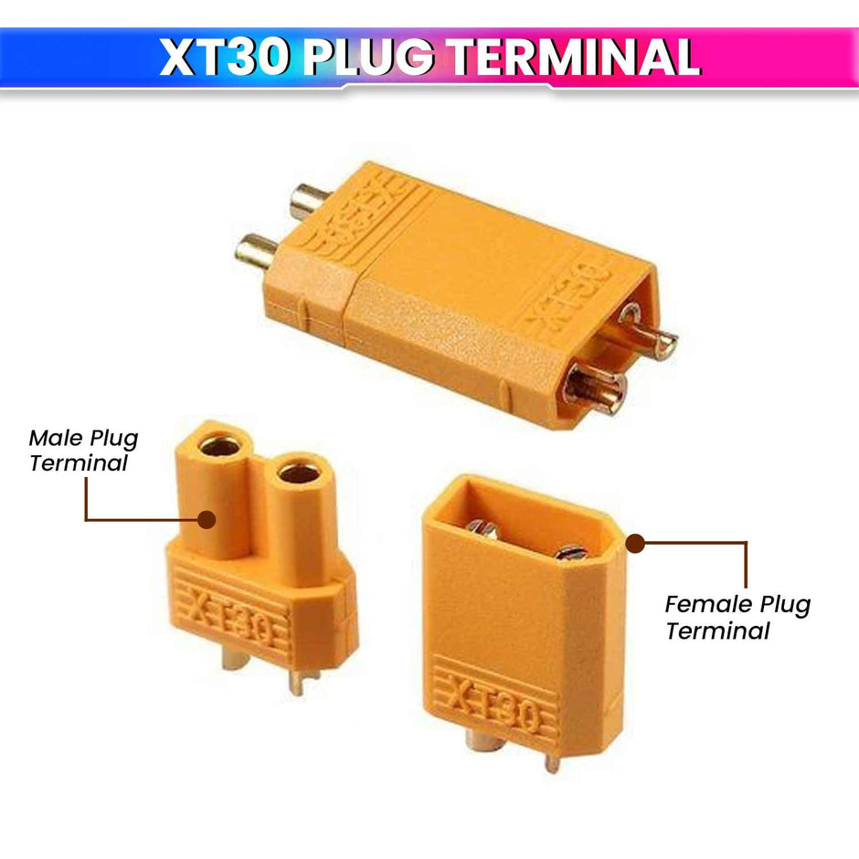 Male & Female Plug Bullet Welding Terminal | Durable Connectors for RC Models, DIY Electronics, etc