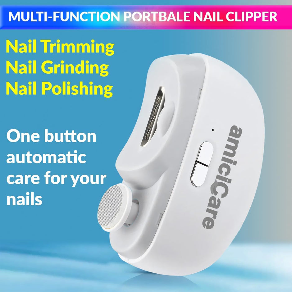 2 in 1 Electric Nail Polisher, Dual Speed Rechargeable Nail Cutter for Baby and Adult
