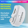 2 in 1 Electric Nail Polisher, Dual Speed Rechargeable Nail Cutter for Baby and Adult amiciKart