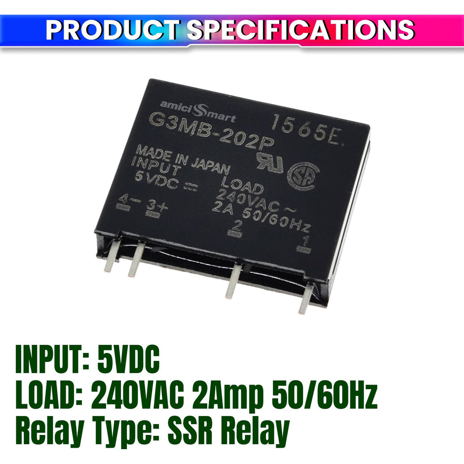 Solid State Relay| 5V DC to 240VAC 2A SSR – Silent Switching for Arduino, Raspberry Pi & Automation amiciKart c0tmiz-hs.myshopify.com