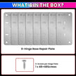 Hinge Repair Plate|Stainless Steel (SS202) Door Hinges|8 Pcs of Hinge Base Repair Plate with Screws amiciKart