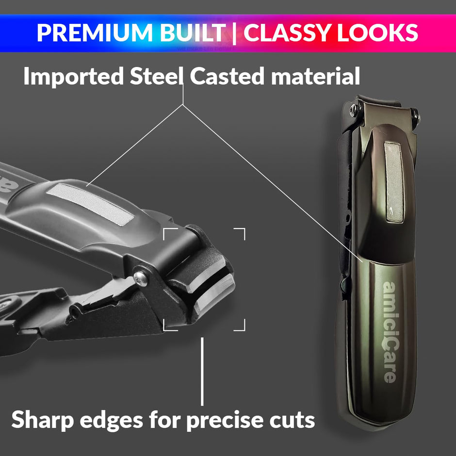 Professional Nail Cutter with Automatic Nails Collector, Precision Nail Finer Grooming Tool for Home & Salon Use amiciKart c0tmiz-hs.myshopify.com