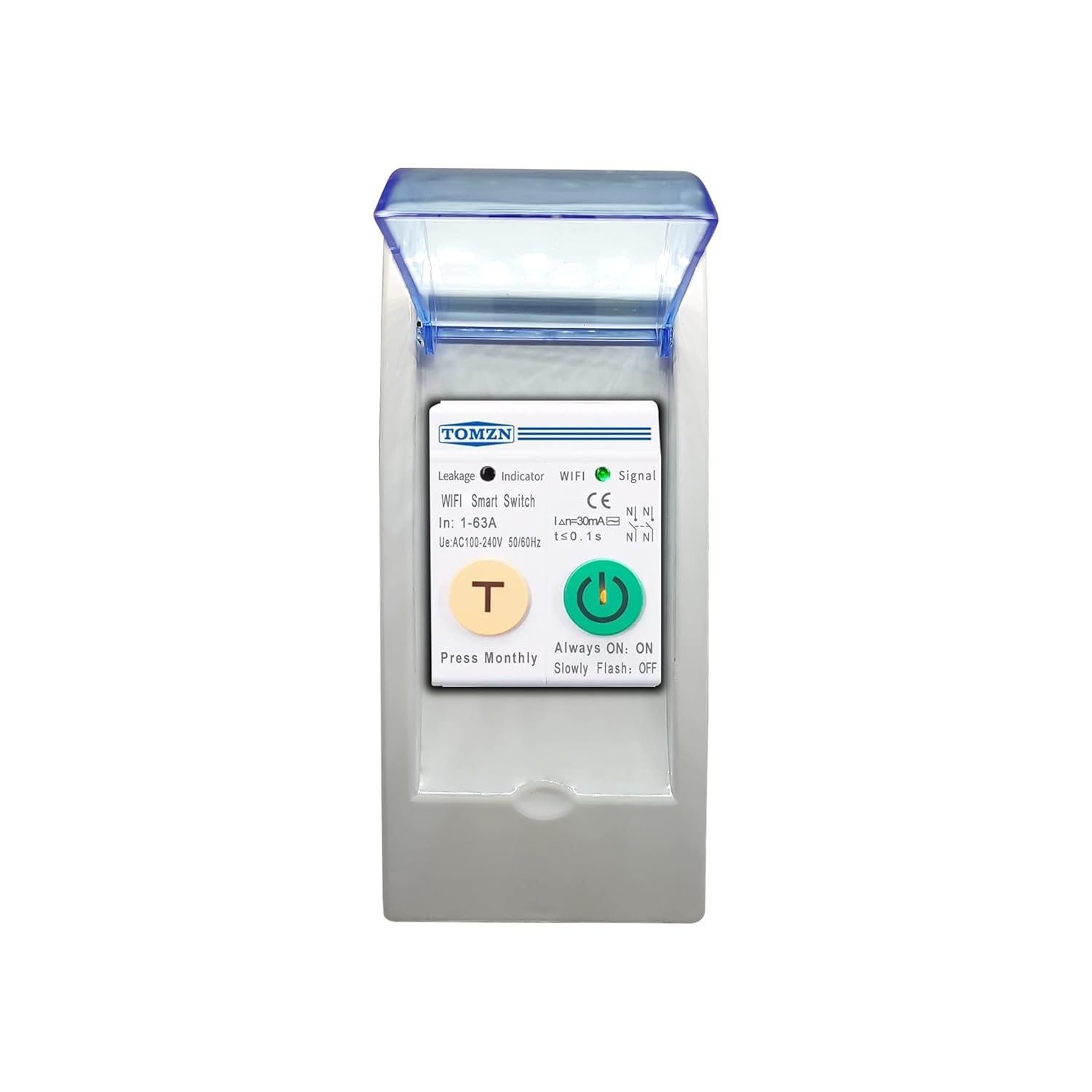 WiFi Smart MCB 63A with Energy Meter & Overload Protection, SmartLife App(63A with RS485 Port)