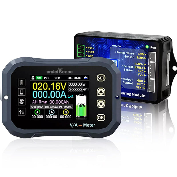 Smart Battery Coulometer – 0–120V, 100A, Bluetooth App , 2.4'' HD Display , Battery Capacity Monitor amiciKart c0tmiz-hs.myshopify.com