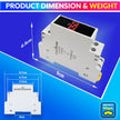 Ac 80~500V  Mini Current Tester With Led Display 35Mm Din Rail Mounted