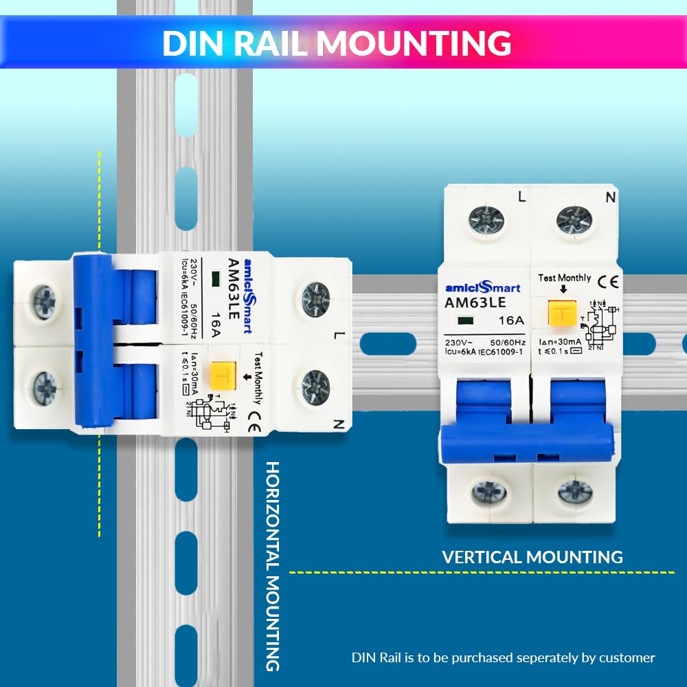 RCBO, 220V Residual Current Circuit Breaker with Leakage, Overcurrent & Short-Circuit Protection with Separate Leakage Control Switch
