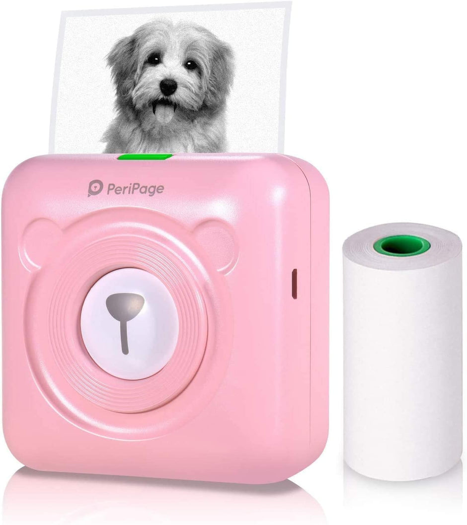 Mini Printer, Wireless Portable Ink-Less Thermal Printer with Bluetooth App Connectivity amiciKart