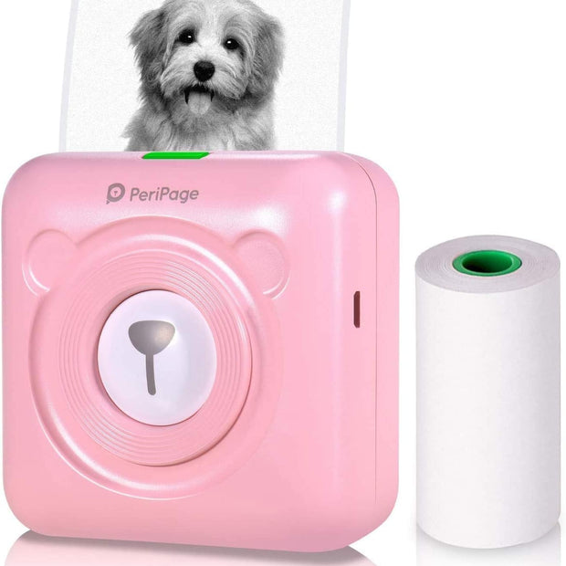 Mini Printer, Wireless Portable Ink-Less Thermal Printer with Bluetooth App Connectivity amiciKart