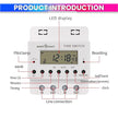 220V 60A Digital Programmable Timer Switch – 28 ON/OFF Settings, LCD Display, Battery Backup