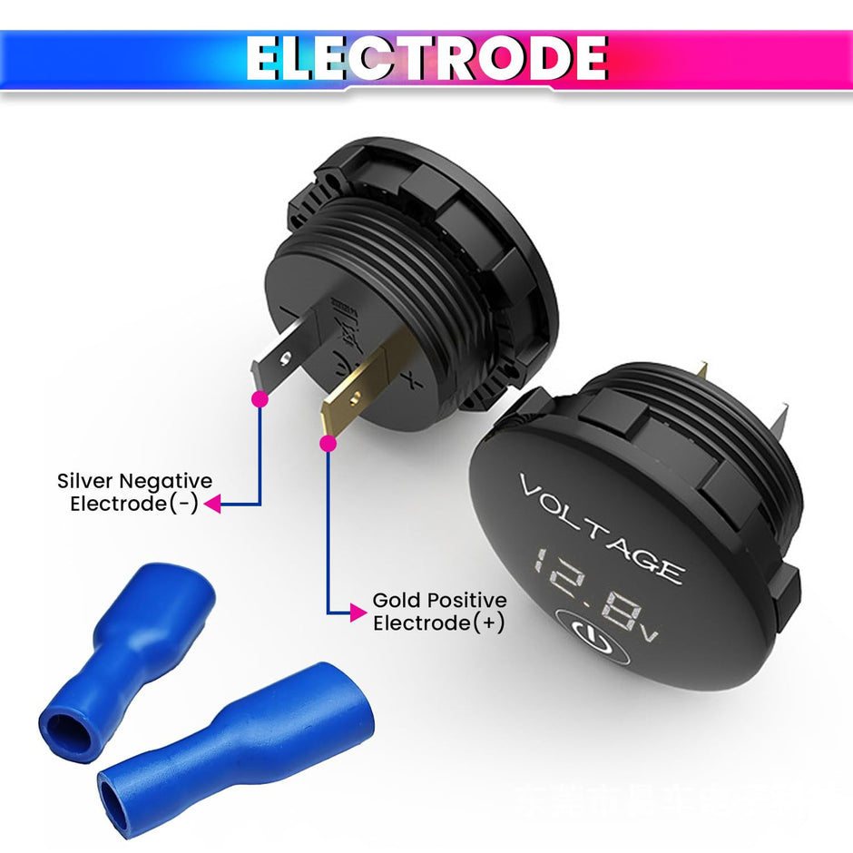 DC 5V-48V Battery Capacity Indicator Digital Voltmeter for Car Motorcycle with ON/OFF Touch Switch for Lead Acid Battery amiciKart c0tmiz-hs.myshopify.com