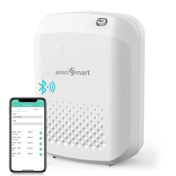 Bluetooth Aroma Diffuser, Waterless Essential Oil Diffuser with Cold Air Diffusion Technology | 400ml Capacity | Programmable Timer