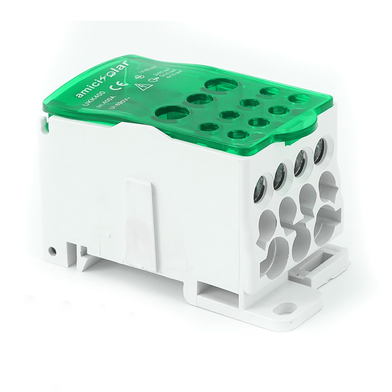 Heavy-Duty Terminal Block Junction Box | Multiple Output Ports with Brass Connectors