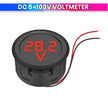 DC 5–100V Mini LED Voltmeter 3-Digit Green Display Bike & Vehicle Battery Voltage Monitor