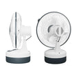 12-Inch Rechargeable Table Fan – Portable 3-Speed AC/DC Fan with 24-Hour Battery Backup