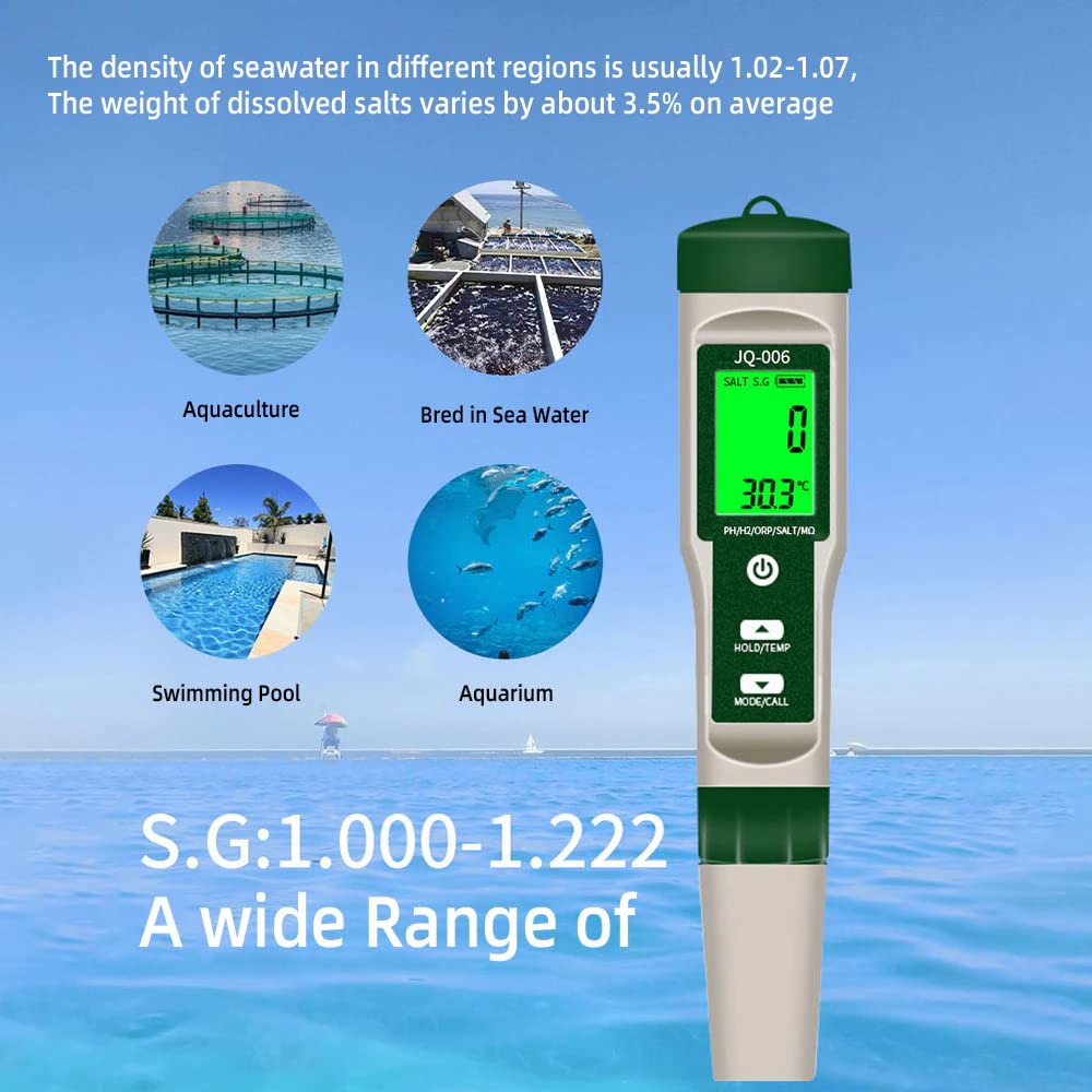 10-in-1 Digital Water Quality Tester | pH, EC, TDS, ORP, Salinity & Temp Meter