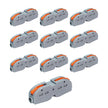 Fast Wire Clip Connector, Fixed Wire Terminal Blocks 1-to-1 Connector Pack of 10 amiciKart