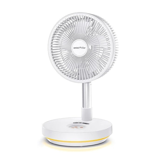 10-Inch Telescopic Rechargeable Stand Fan – 8-Speed Folding Fan with Remote & 9000mAh Battery