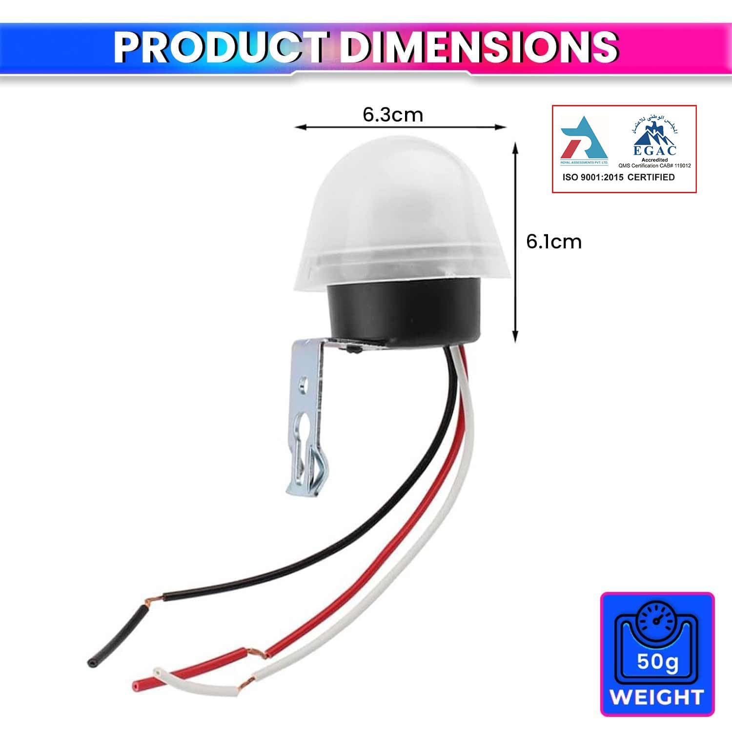 12V DC Photocell Sensor – Automatic Light On/Off Controller