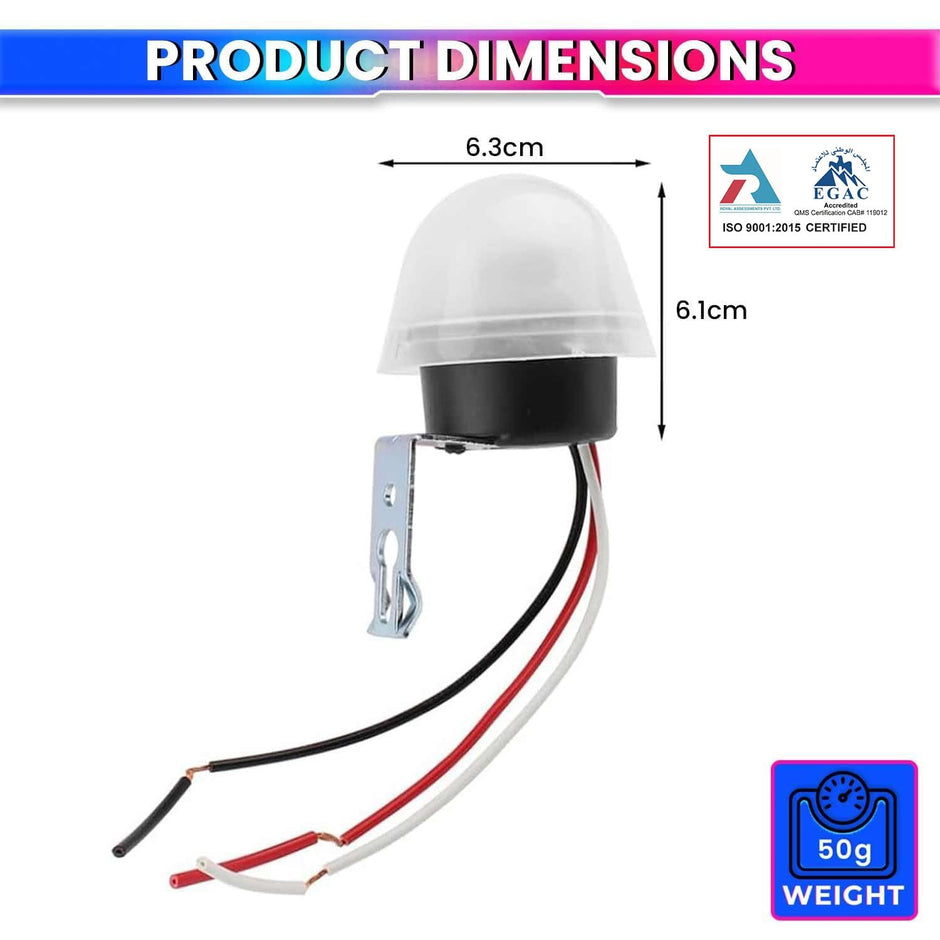 12V DC Photocell Sensor – Automatic Light On/Off Controller