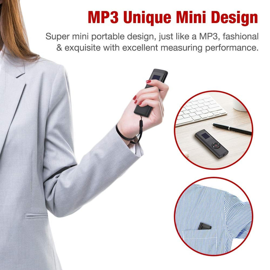 Laser Distance Meter, 40M Multi-Functional Laser Sensor for Area/Volume/Pythagorean Measuring Tool with Back-Lit, Auto Power Off and USB Rechargeable